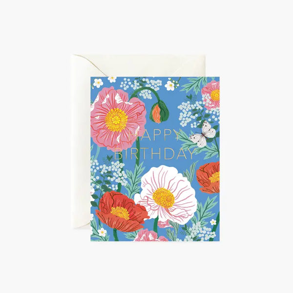 Birthday Card - Poppies - Botanica Paper Co. - Wild Lark