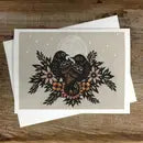 Greeting Card - Birds Of A Feather - Rural Pearl: Cut Paper Art by Angie Pickman - Wild Lark