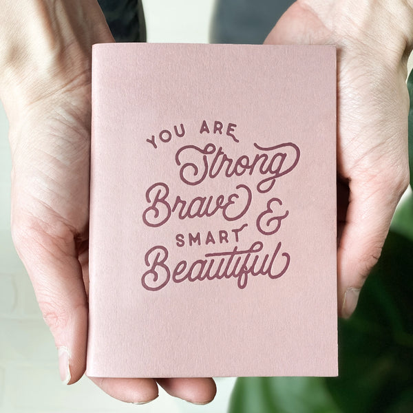 "Bloom Strong, Brave, and Beautiful" Set of 2 Pocket Notebooks -  - Ruff House Print Shop - Wild Lark