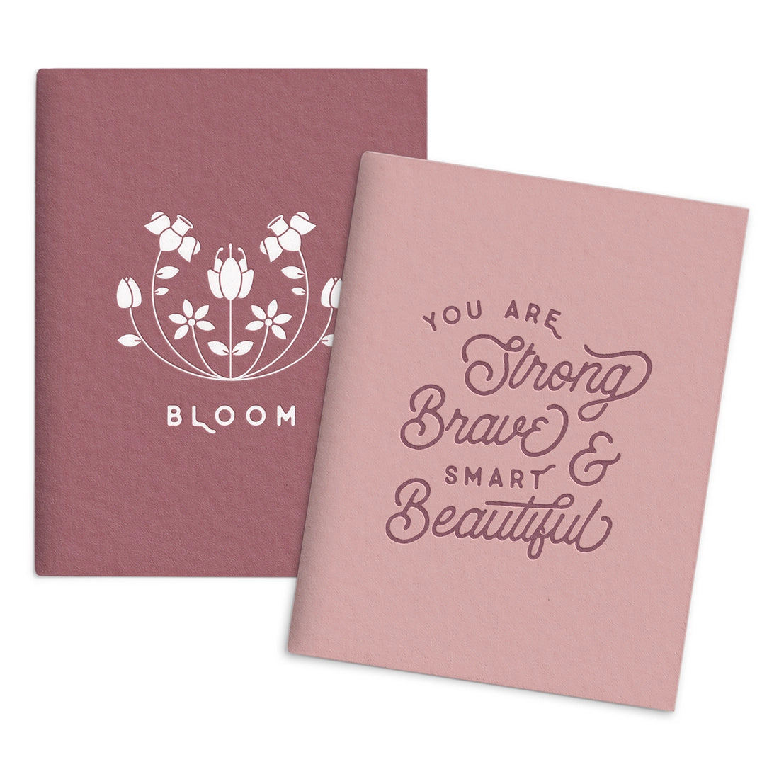 "Bloom Strong, Brave, and Beautiful" Set of 2 Pocket Notebooks -  - Ruff House Print Shop - Wild Lark