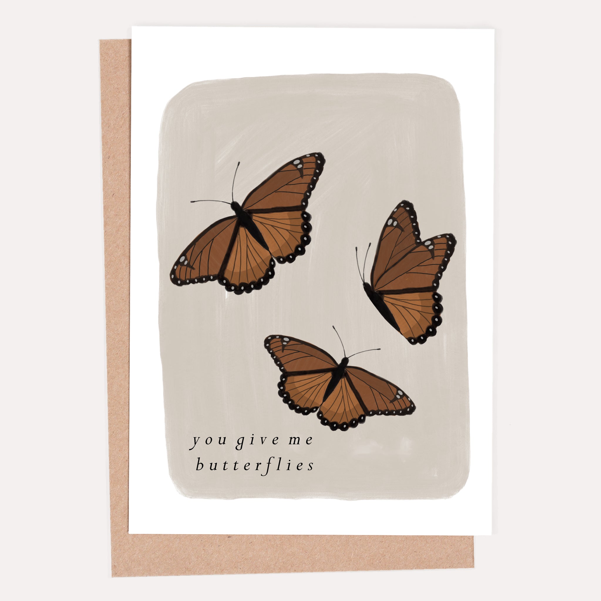 You Give Me Butterflies Greeting Card -  - Heather Lucy J Designs - Wild Lark