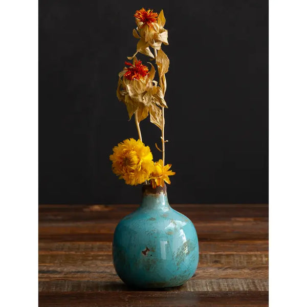 Small Ceramic Vase - Turquoise - Chehoma - Wild Lark