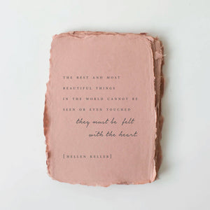"The best and most beautiful things..." Card -  - Paper Baristas - Wild Lark