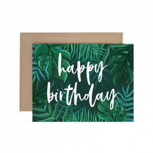 Tropical Foliage Happy Birthday Greeting Card -  - Paper Anchor Co. - Wild Lark