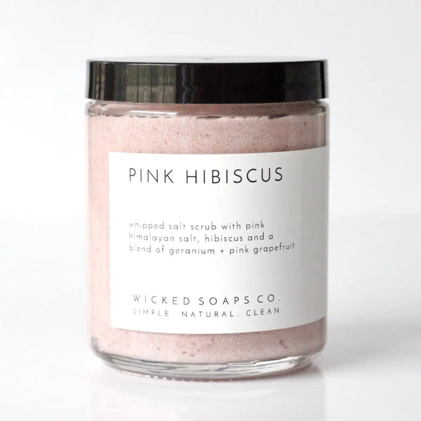 Pink Hibiscus Whipped Salt Scrub -  - Wicked Soaps Co. - Wild Lark