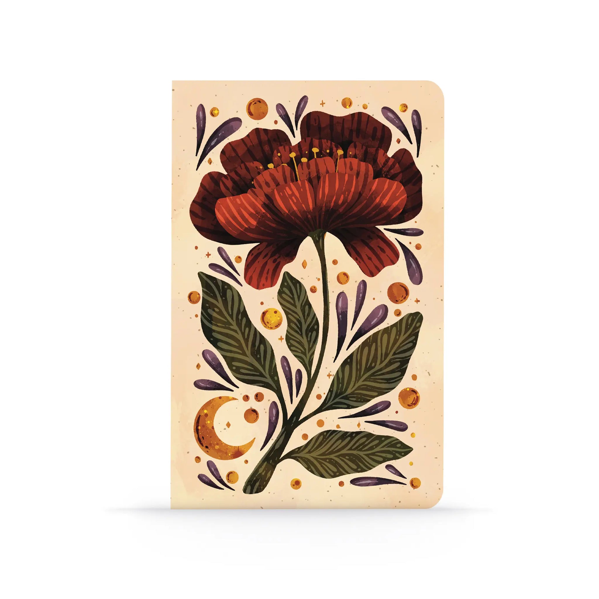 Burgundy Bloom Classic Layflat Notebook -  - Denik - Wild Lark