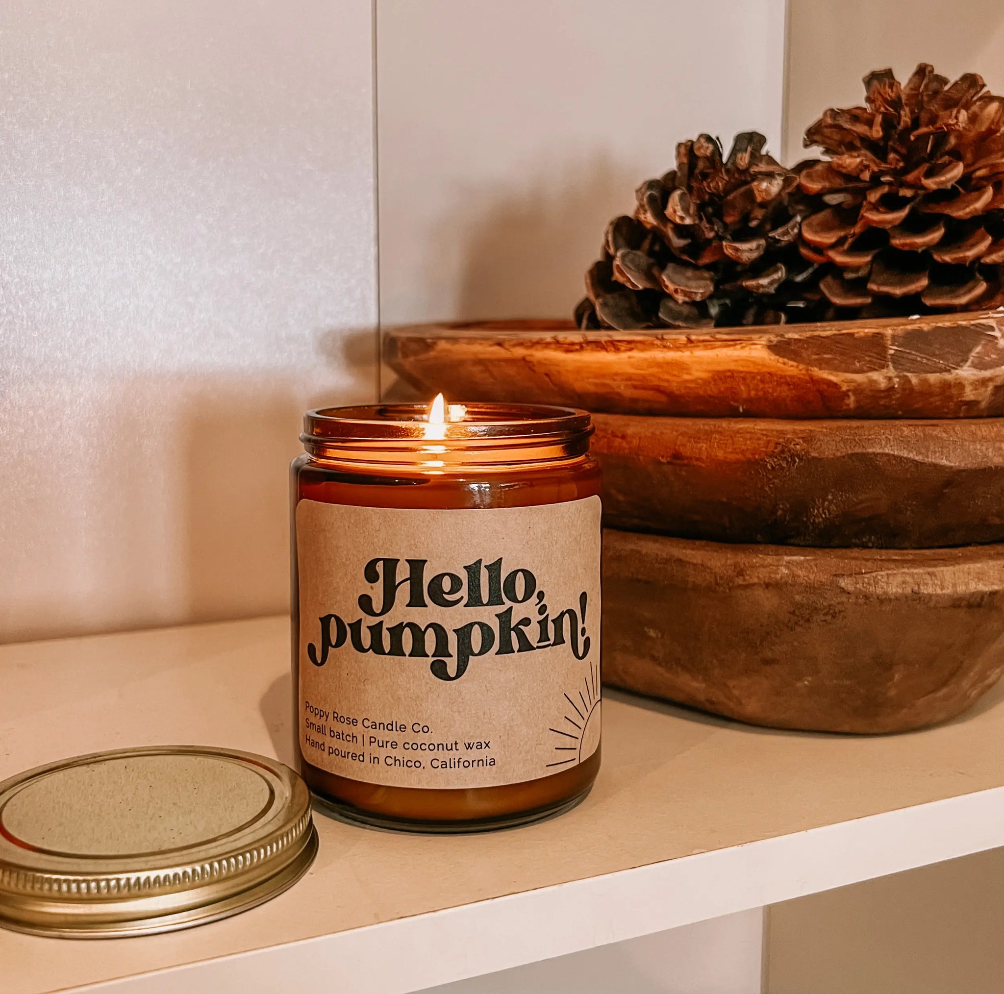 SALE! Hello Pumpkin! Fall Candle -  - Poppy & Rose Candle Co. - Wild Lark