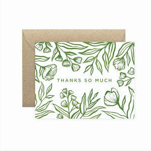 Thanks Botanical Greeting Card -  - Paper Anchor Co. - Wild Lark
