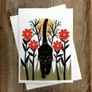 Greeting Card - Miss Prissy Paws - Rural Pearl: Cut Paper Art by Angie Pickman - Wild Lark