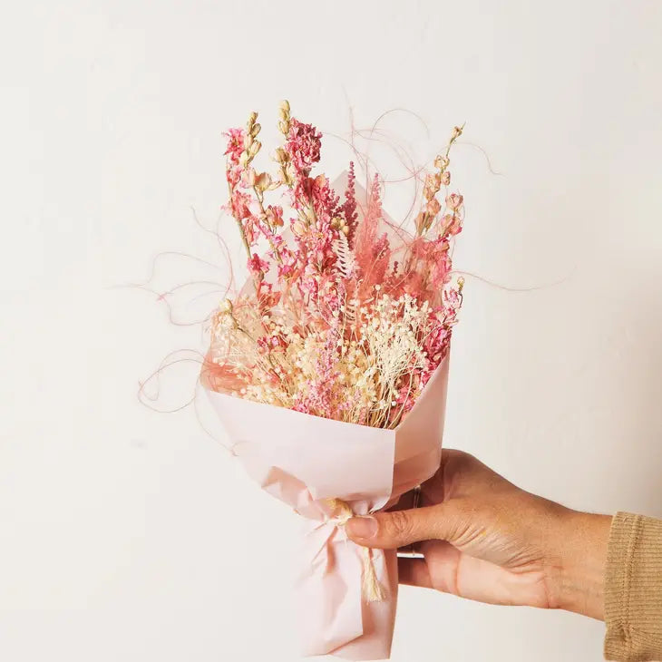 Mini Dried Flower Bouquet - Sweetheart Blush - Idlewild Floral Co - Wild Lark