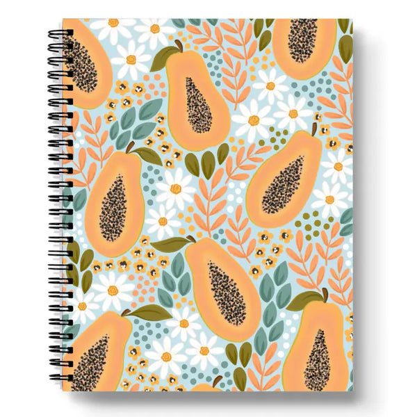 Spiral Lined Notebook (8.5" x 11") - Papayas - Elyse Breanne Design - Wild Lark