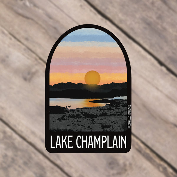 Vermont Vinyl Stickers - Lake Champlain - Hudson Illustration Co - Wild Lark