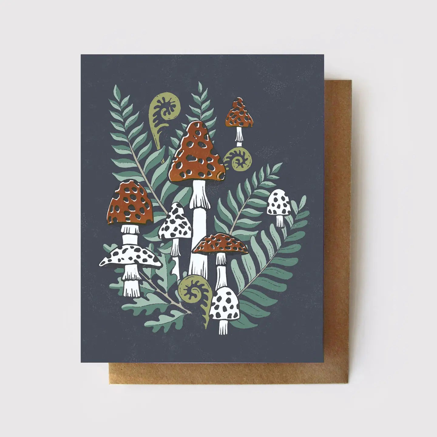 Mushrooms and Ferns Card -  - Root & Branch Paper Co. - Wild Lark