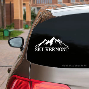 Ski Vermont Vinyl Window Sticker Decal -  - Coastal Creators of Connecticut - Wild Lark
