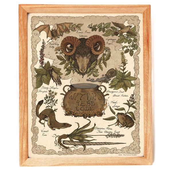 Witch's Herb Code Print -  - The Bower Studio - Wild Lark