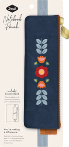 Evelynn Blue Embroidered Notebook Pouch -  - Denik - Wild Lark