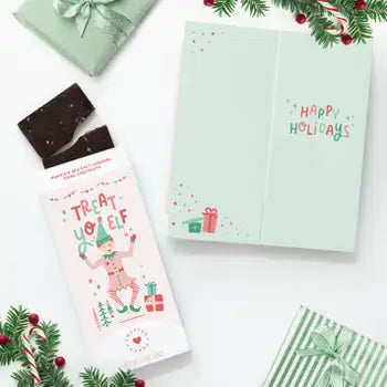 Chocolate Bar Greeting Card - (SALE!) Treat Yo Elf- Christmas - Sweeter Cards - Wild Lark