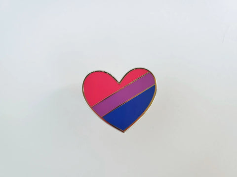 Bi Heart Pin -  - Little Rainbow Paper Co - Wild Lark