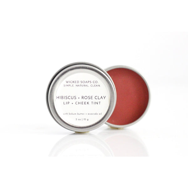 Hibiscus + Rose Clay Lip + Cheek Tint -  - Wicked Soaps Co. - Wild Lark