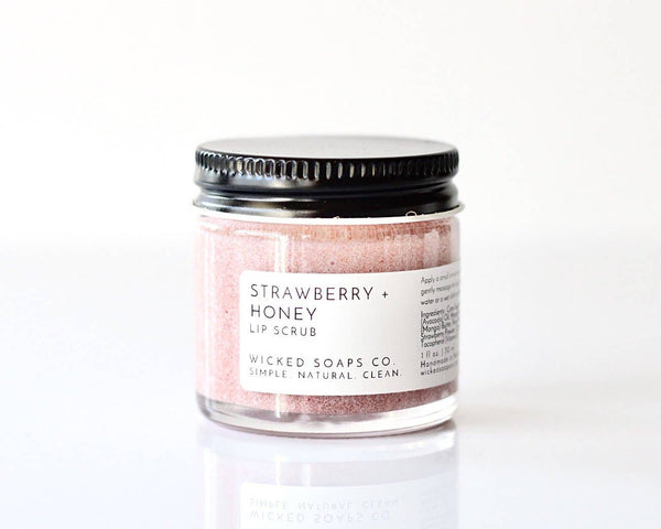 Strawberry + Honey Lip Scrub -  - Wicked Soaps Co. - Wild Lark